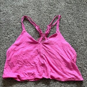 Pink Strappy Crop Top